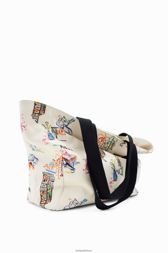 Desigual moterys didelis iliustruojamas krepšys priedas S606BV645