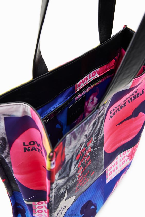 Desigual moterys didelis koliažo krepšys priedas S606BV805