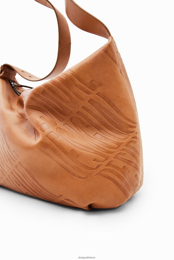 Desigual moterys didelis odinis logotipo krepšys priedas S606BV534