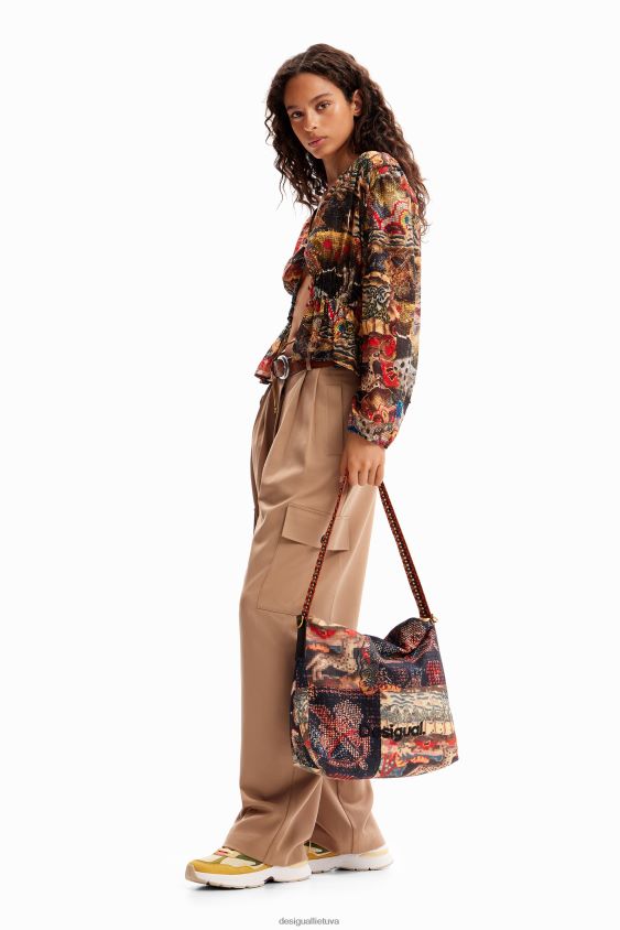Desigual moterys m. christian Lacroix vidutinio dydžio gobeleninis krepšys priedas S606BV1306