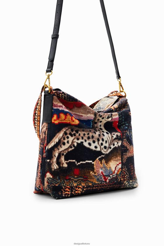 Desigual moterys m. christian Lacroix vidutinio dydžio gobeleninis krepšys priedas S606BV1306