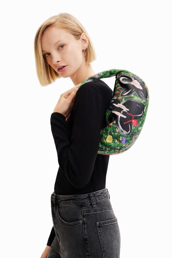 Desigual moterys mažas gėlių iliustracijų krepšys priedas S606BV723
