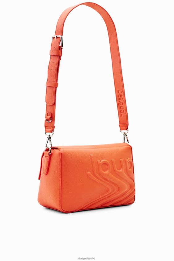 Desigual moterys mažas maišelis su reljefiniu logotipu priedas S606BV1321