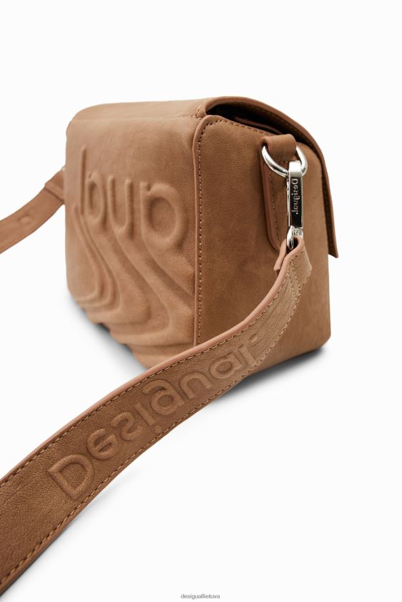 Desigual moterys mažas maišelis su reljefiniu logotipu priedas S606BV1322