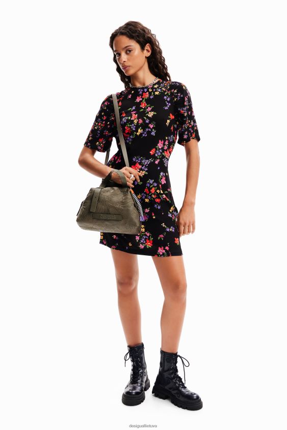 Desigual moterys vidutinio dydžio gėlių siuvinėjimo krepšys priedas S606BV1260