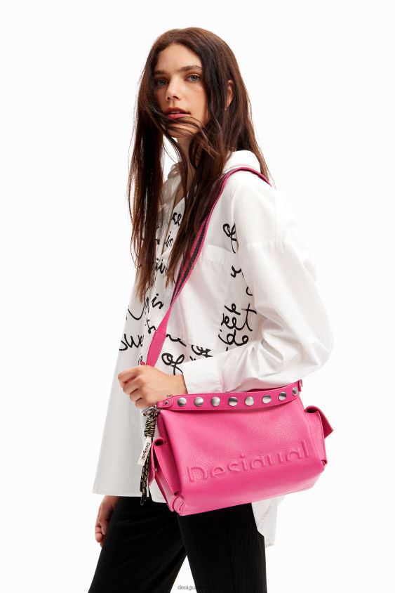 Desigual moterys vidutinio dydžio krepšys su puse logotipu priedas S606BV1255