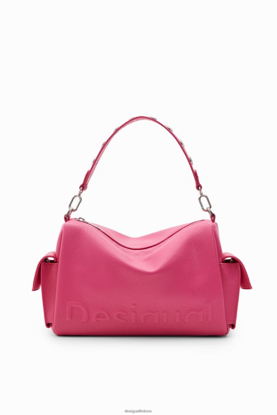 Desigual moterys vidutinio dydžio krepšys su puse logotipu priedas S606BV1255