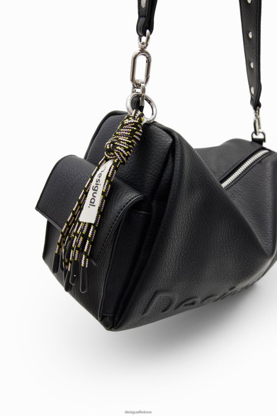 Desigual moterys vidutinio dydžio krepšys su puse logotipu priedas S606BV1258
