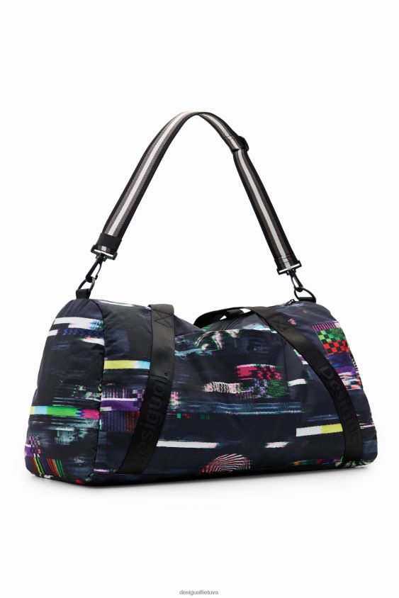 Desigual moterys xl glitch sportinis krepšys priedas S606BV191