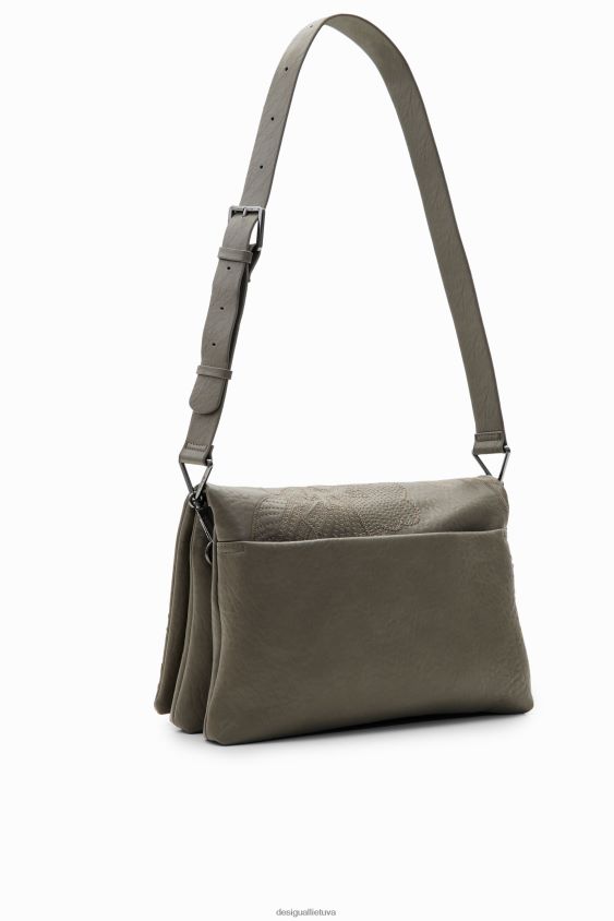 Desigual moterys Vidutinio dydžio gėlėmis siuvinėtas crossbody krepšys priedas S606BV1199