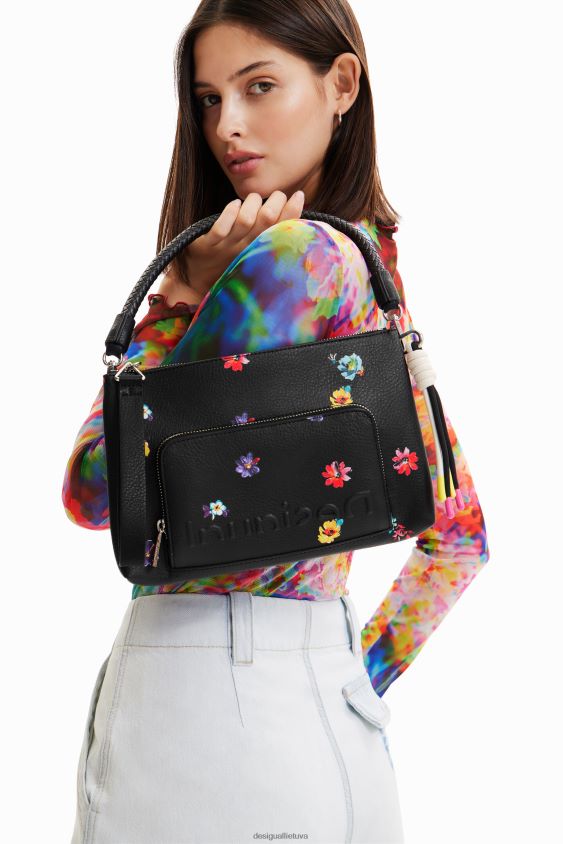 Desigual moterys mažas gėlėtas kryžminio kūno krepšys priedas S606BV1312