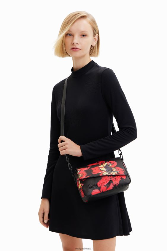 Desigual moterys mažas gėlėtas kryžminio kūno krepšys priedas S606BV1319