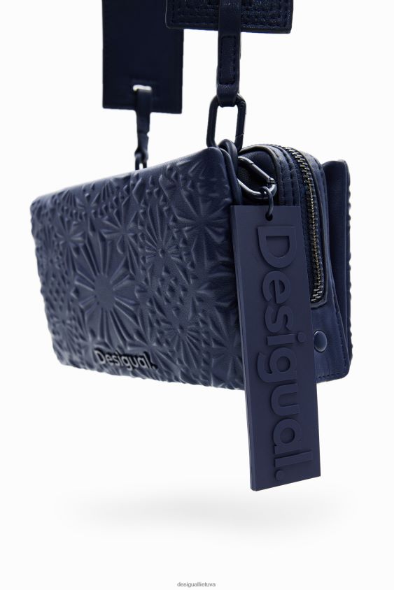 Desigual moterys mažas geometrinis reljefinis kryžminis krepšys priedas S606BV1283