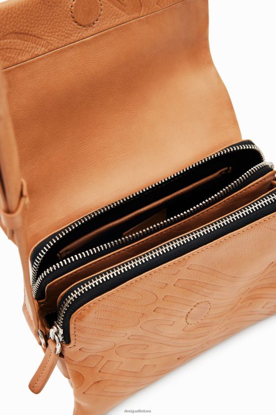 Desigual moterys mažas odinis logotipas crossbody krepšys priedas S606BV576