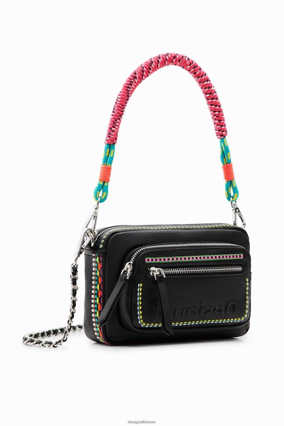 Desigual moterys mažas siuvinėtas kryžminio kūno krepšys priedas S606BV25