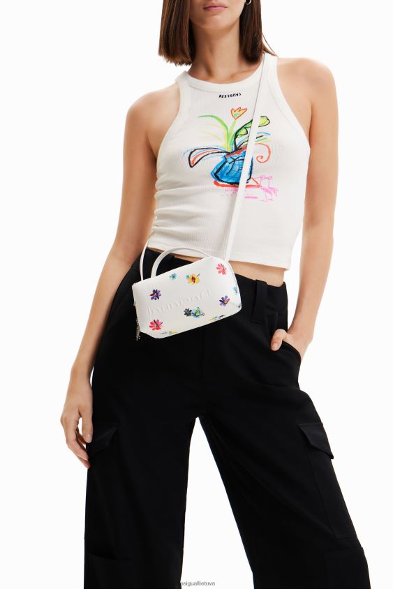 Desigual moterys mini gėlėtas kryžminio kūno krepšys priedas S606BV1361