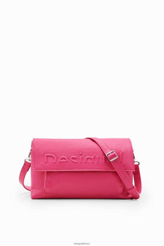 Desigual moterys vidutinio dydžio krepšys su puse logotipu priedas S606BV1190