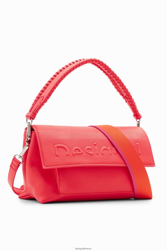 Desigual moterys vidutinio dydžio krepšys su puse logotipu priedas S606BV1333