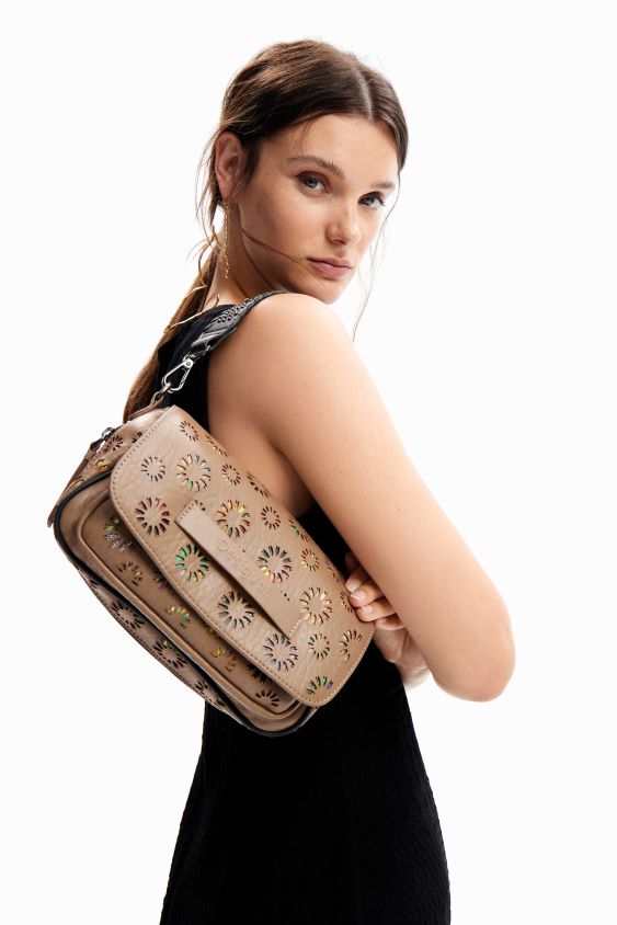 Desigual moterys vidutinio dydžio štampuotas kryžminio korpuso krepšys priedas S606BV1256
