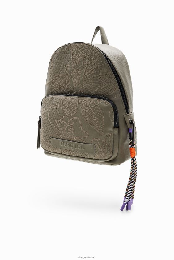Desigual moterys maža gėlių siuvinėjimo kuprinė priedas S606BV1220