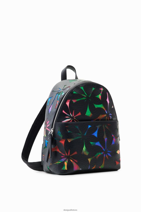 Desigual moterys maža kuprinė su pjaustytomis gėlėmis priedas S606BV1209