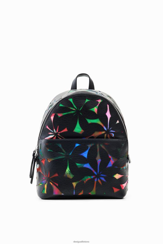 Desigual moterys maža kuprinė su pjaustytomis gėlėmis priedas S606BV1209