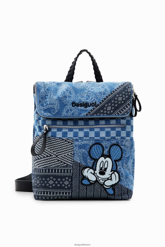 Desigual moterys vidutinio dydžio džinsinė kuprinė „Mickey Mouse“. priedas S606BV1284