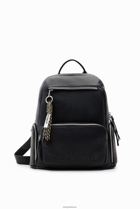 Desigual moterys vidutinio dydžio kuprinė su puse logotipu priedas S606BV1225