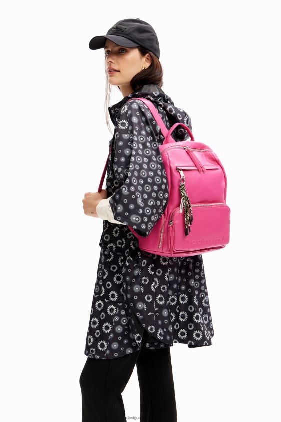 Desigual moterys vidutinio dydžio kuprinė su puse logotipu priedas S606BV1273