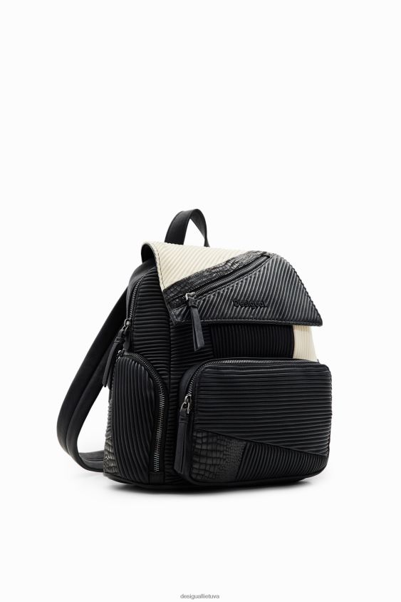 Desigual moterys vidutinio dydžio tekstūruotos kratinio kuprinė priedas S606BV1249