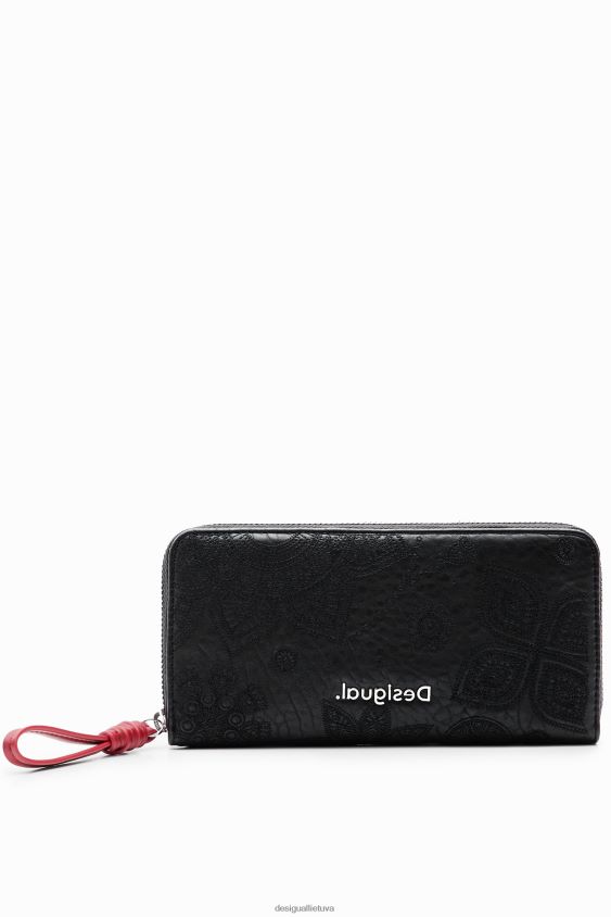 Desigual moterys didelė gėlių siuvinėjimo piniginė priedas S606BV1237