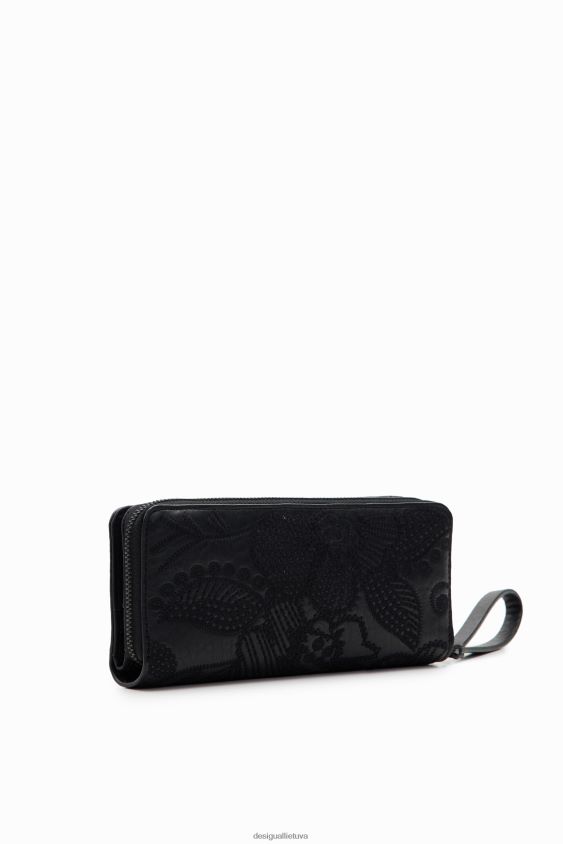 Desigual moterys didelė gėlių siuvinėjimo piniginė priedas S606BV1262