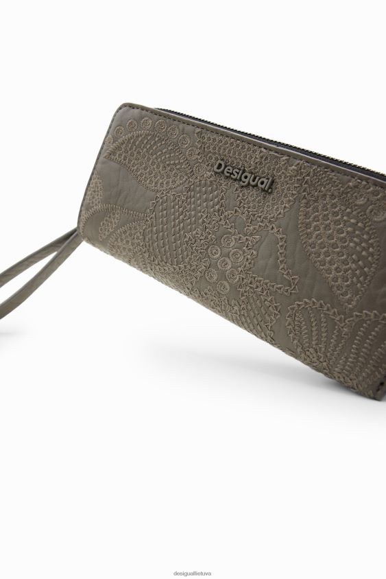 Desigual moterys didelė gėlių siuvinėjimo piniginė priedas S606BV1279