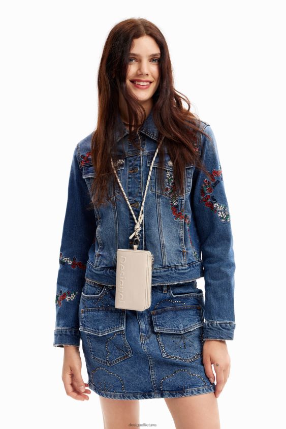 Desigual moterys vidutinio dydžio piniginė su dirželiu priedas S606BV1233