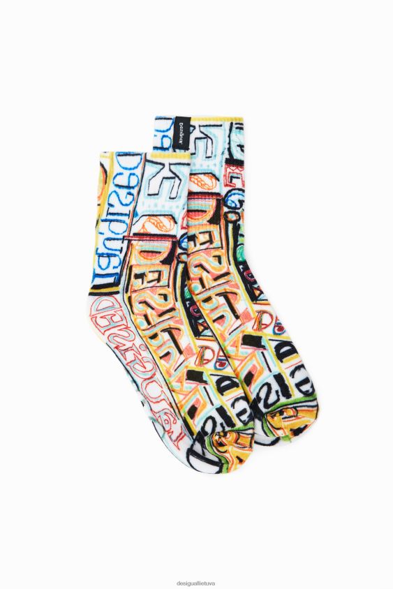 Desigual moterys meniškos logotipo kojinės priedas S606BV382
