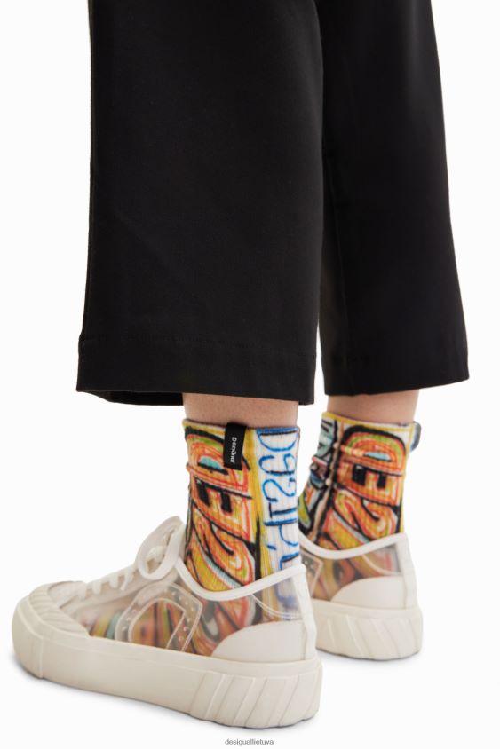 Desigual moterys meniškos logotipo kojinės priedas S606BV382