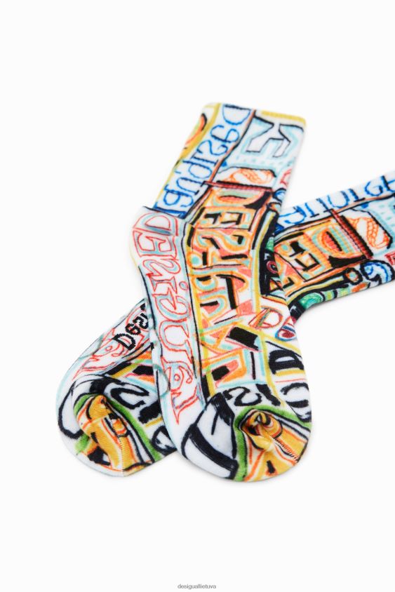 Desigual moterys meniškos logotipo kojinės priedas S606BV382
