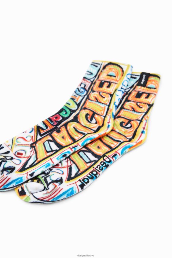 Desigual moterys meniškos logotipo kojinės priedas S606BV382