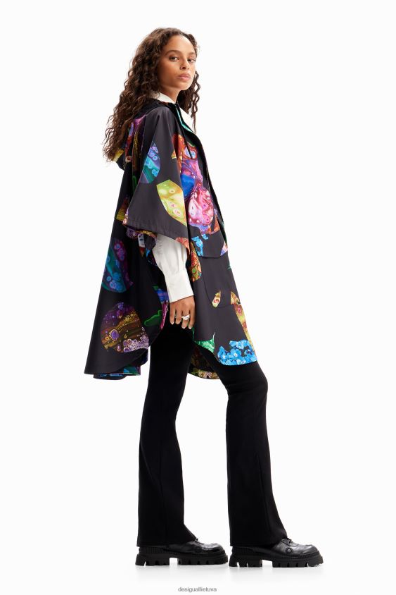 Desigual moterys m. christian Lacroix lietpaltis su gobtuvu priedas S606BV1445