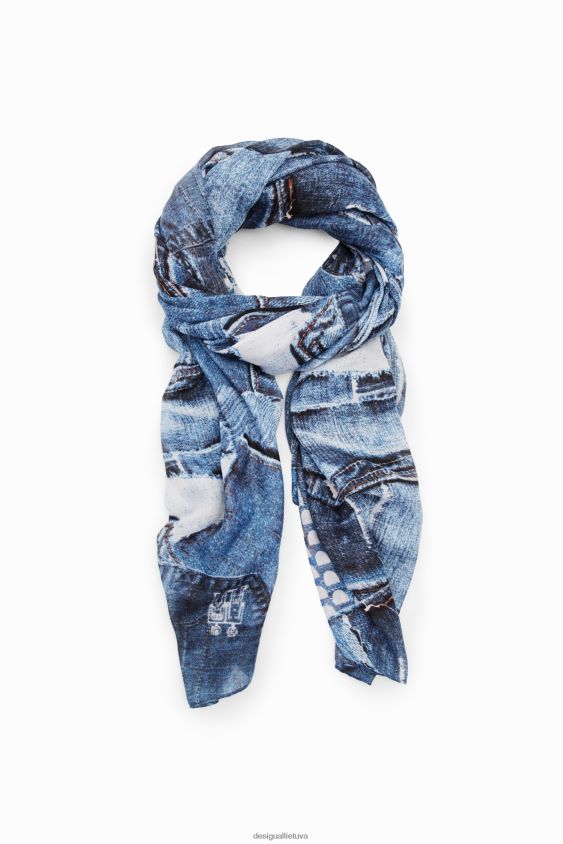 Desigual moterys Džinsinis kratinys, stačiakampis šleifas priedas S606BV230