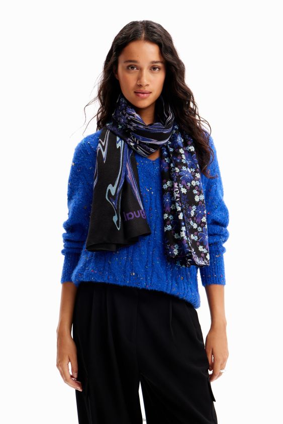 Desigual moterys gėlėtas stačiakampis foulardas priedas S606BV1419