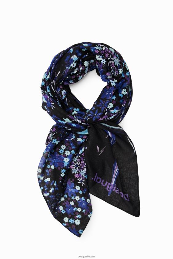Desigual moterys gėlėtas stačiakampis foulardas priedas S606BV1419