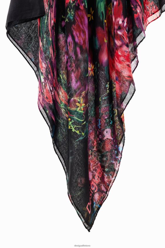 Desigual moterys gėlėtas stačiakampis foulardas priedas S606BV1427