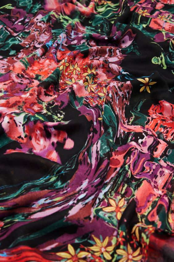 Desigual moterys gėlėtas stačiakampis foulardas priedas S606BV1427