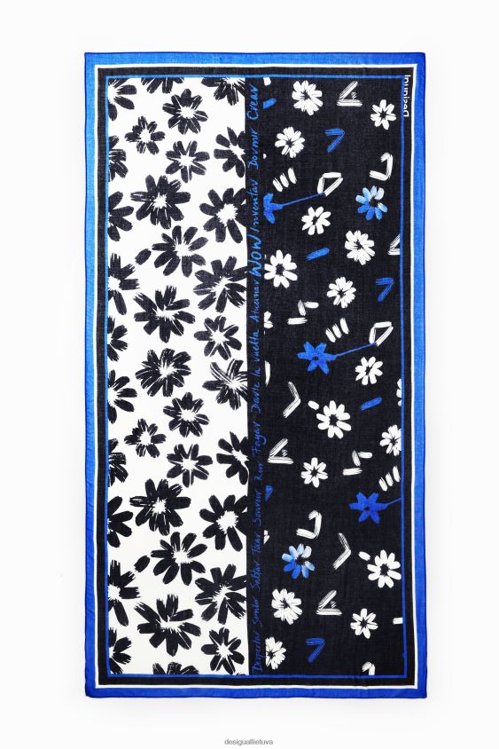 Desigual moterys meniškas stačiakampis gėlių žiedas priedas S606BV423