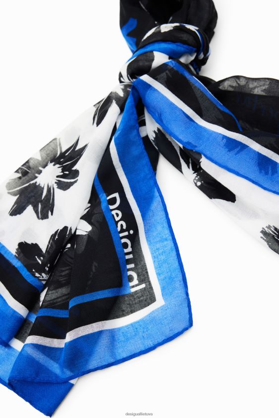 Desigual moterys meniškas stačiakampis gėlių žiedas priedas S606BV423