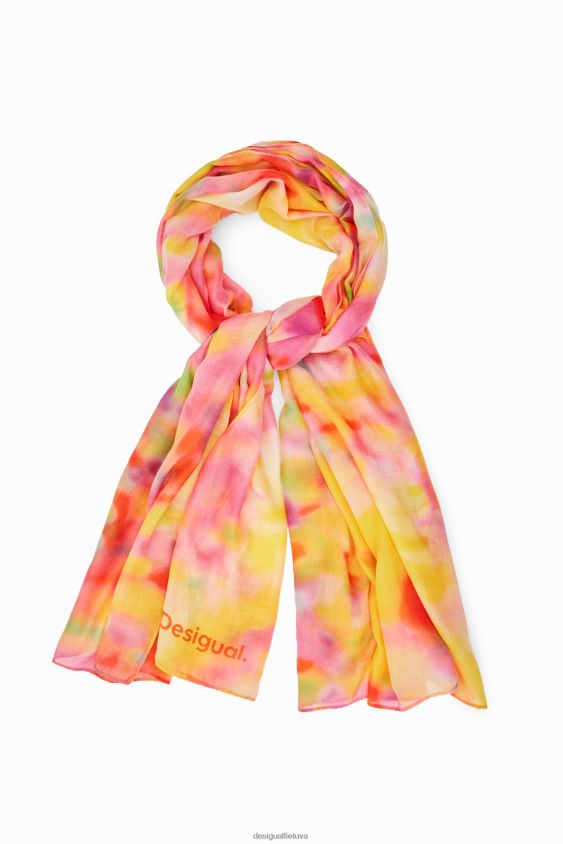 Desigual moterys stačiakampis foulard su nefokusuotu spaudiniu priedas S606BV574