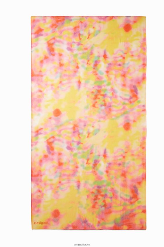 Desigual moterys stačiakampis foulard su nefokusuotu spaudiniu priedas S606BV574