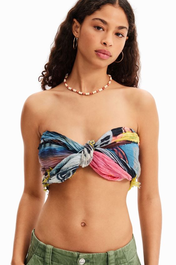 Desigual moterys stačiakampis raukšlėtas laikraštis priedas S606BV338
