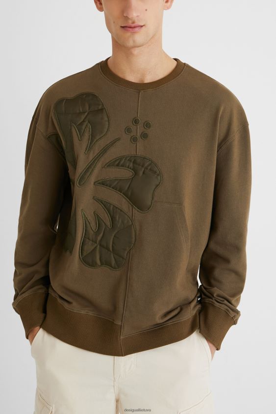 Desigual vyrų oversize megztinio asimetrinis apvadas apranga S606BV1596